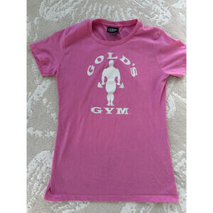 Pink Gold's Gym T-shirt, Size M